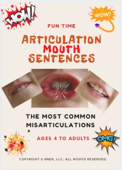 Preview of Articulation Mouth Cues With Sentences Lesson Speech Therapy