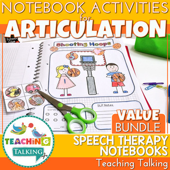 Preview of Articulation Activities and Cards - Notebook BUNDLE for Speech Therapy