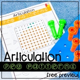 Articulation Pegboard Patterns for Speech Therapy: Fall