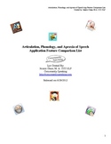 Articulation, Phonology, and Apraxia of Speech Features Co