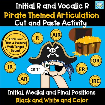 Preview of Articulation Pirate Theme Cut and Paste Activity - /R/