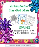 Articulation Play Doh Mats - SPRING (BPTDKG, R L TH SH CH 
