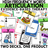 Speech Therapy Articulation Playing Cards with High-Freque