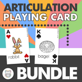 Articulation Playing Cards BUNDLE | Color, Outline | Speec
