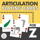 Z Articulation Playing Cards: Outline + Color Deck for Spe