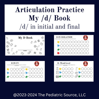 Preview of Articulation Practice /d/- no prep digital and printout