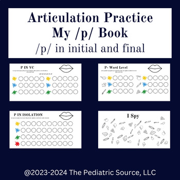 Preview of Articulation Practice /p/- no prep digital