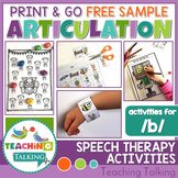 Articulation Activities Print & Go - FREE SAMPLE