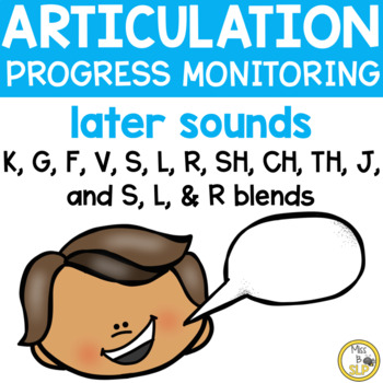 Preview of Articulation Progress Monitoring Probes-Later Sounds
