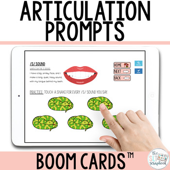 Preview of Articulation Prompts Boom Cards™ for Speech Therapy and Distance Learning