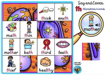 Articulation TH Games Boom Cards for Speech Therapy by Busy Bee Studio