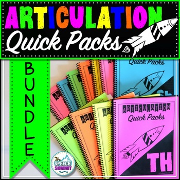 Preview of Articulation Quick Packs: BUNDLE