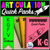 Articulation Quick Packs: K, G, F, V, & S Blends