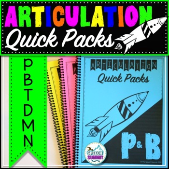 Preview of Articulation Quick Packs: P, B, T, D, M, & N