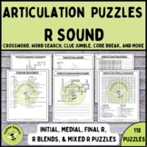 Articulation R Activities Puzzles for Older Students