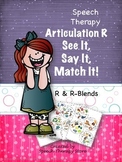 Speech Therapy Articulation R & R Blends: See It, Say It, 