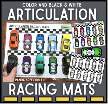 Preview of Articulation Racing Mats Toy Companion for Speech Therapy