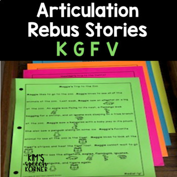 Articulation Activities Rebus Stories K G F And V Print And Go