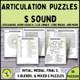 Articulation S Activities Puzzles for Older Students
