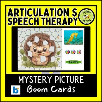 Preview of Articulation S Mystery Picture Speech Therapy Boom Cards