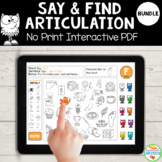 Articulation Say and Find No-Print BUNDLE
