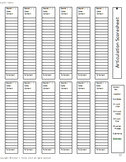 Language and Articulation Scoresheets bundle