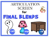 Articulation Screen for Final Consonant Blends