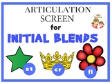 Articulation Screen for Initial Consonant Blends