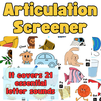 Preview of Articulation Screener - Quick Articulation Speech Screener For Preschool