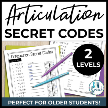 Preview of Articulation Secret Codes - NO-PREP Speech Therapy Brain Teaser Puzzles