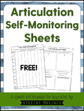 Articulation Self-Monitoring Sheets Freebie