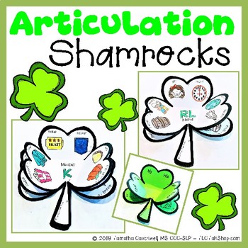 Preview of Articulation Shamrocks: Speech and Language Shamrock Crafts