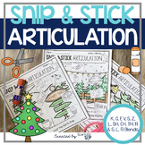 Articulation Sheets Christmas Speech Therapy| No Prep Worksheets