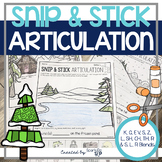 Articulation Sheets Winter Speech Therapy | No Prep 