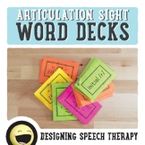Articulation Sight Words Card Decks