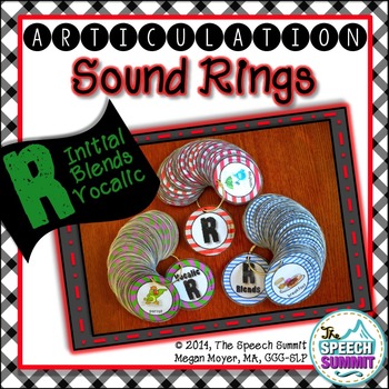 Preview of Articulation Sound Rings: R (Initial, Blends, and Vocalic)