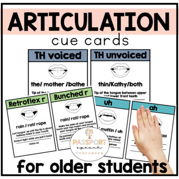 Preview of Articulation Sound Placement Cards: Visual Cues