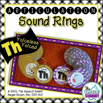 Preview of Articulation Sound Rings: Th (Voiced and Voiceless)