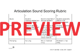 Articulation Sound Scoring Rubric
