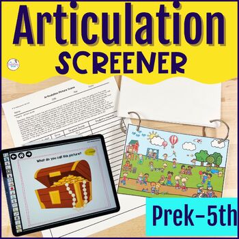 Preview of Quick Articulation Speech Screener For Preschool & Elementary SLPs - Digital Too