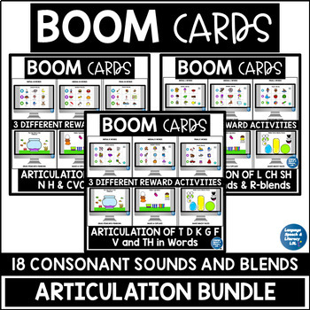 Preview of Articulation Activities for Speech Therapy, Boom Cards, End of Year