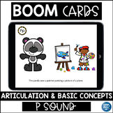 Articulation Speech Therapy Boom Cards for P Sound, Basic 