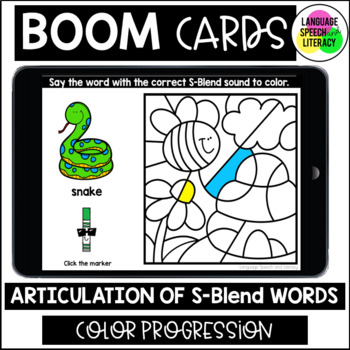 Preview of Articulation Speech Therapy Boom Cards for S Blends