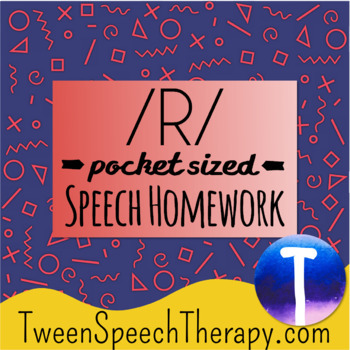 Preview of Articulation Speech Therapy Homework: Pocket Sized /R/