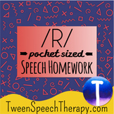 Articulation Speech Therapy Homework: Pocket Sized /R/