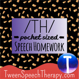 Articulation Speech Therapy Homework: Pocket Sized /TH/