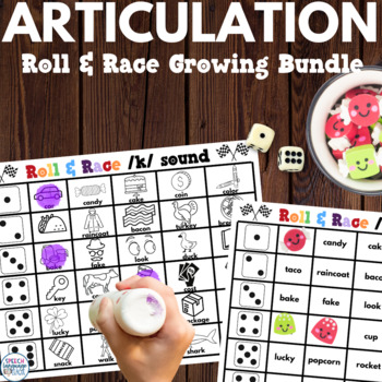 Preview of Articulation Speech Therapy Roll & Race Bundle