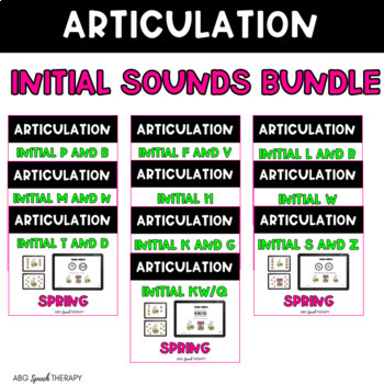 Preview of Articulation Spring Boom Cards™ for Speech Therapy BUNDLE
