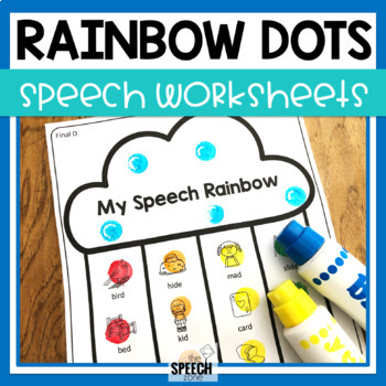 Preview of Articulation Spring Rainbow Speech Worksheets