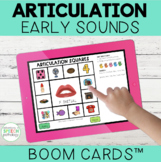 Articulation Boom Cards™ Squares EARLY sounds | Distance Learning